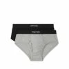 TOM FORD COTTON BRIEFS TWO PACK - BLACK/GREY