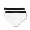 TOM FORD COTTON MODAL BRIEFS TWO PACK - WHITE