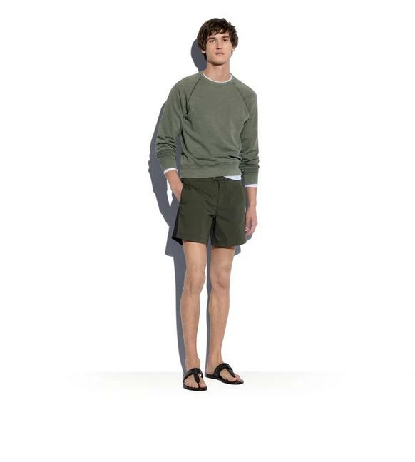 TOM FORD NYLON STRIPED SWIM SHORT - OLIVE - Image 2