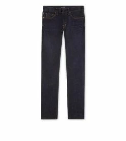 TOM FORD SLIM FIT STRETCH JAPANESE SELVEDGE DENIM - NAVY