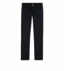 TOM FORD MOLESKIN STRETCH SLIM FIT DENIM - NAVY