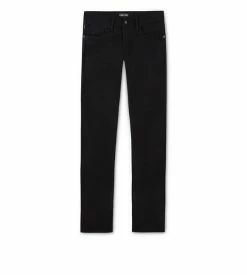 TOM FORD MOLESKIN STRETCH SLIM FIT DENIM - BLACK