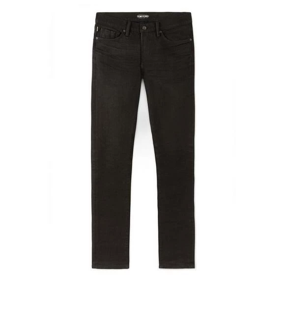 TOM FORD STRAIGHT FIT STRETCH JAPANESE SELVEDGE DENIM - BLACK