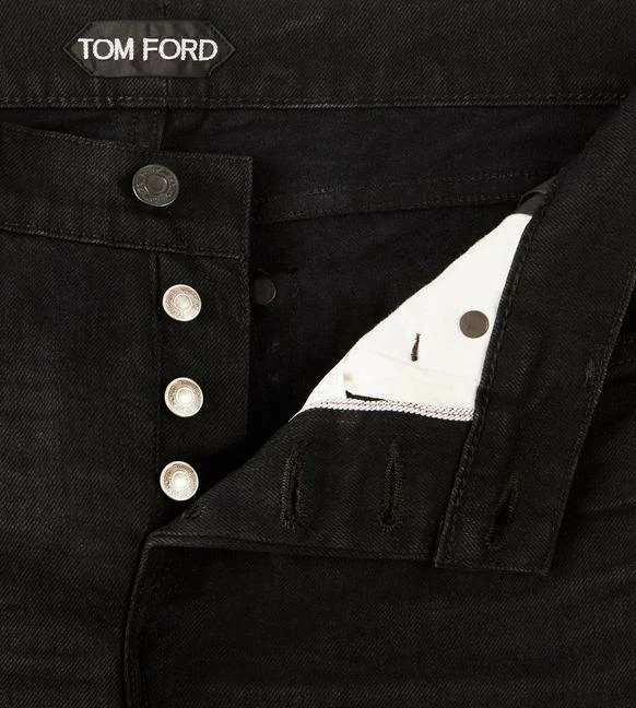 TOM FORD STRAIGHT FIT STRETCH JAPANESE SELVEDGE DENIM - BLACK - Image 3
