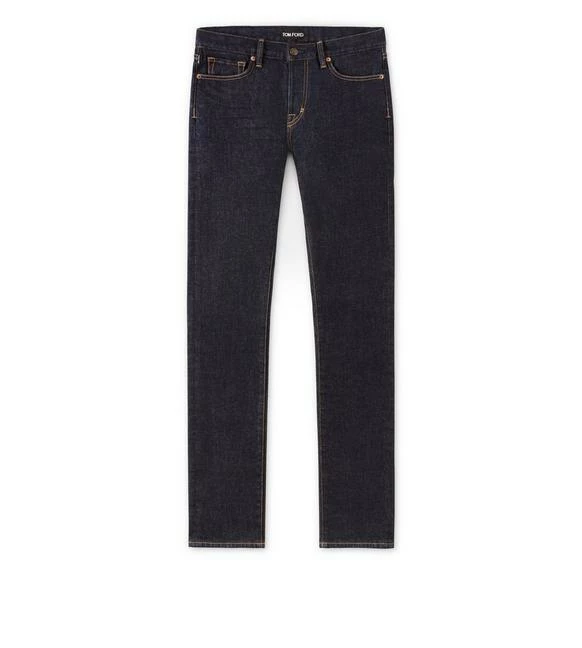 TOM FORD STRAIGHT FIT STRETCH JAPANESE SELVEDGE DENIM - BLUE