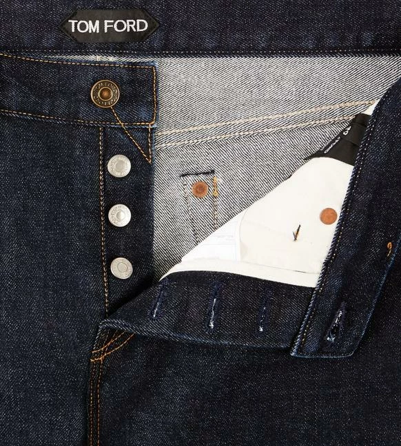 TOM FORD STRAIGHT FIT STRETCH JAPANESE SELVEDGE DENIM - BLUE - Image 3