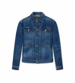 TOM FORD JAPANESE SELVEDGE DENIM JACKET - WASHED INDIGO