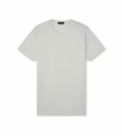 TOM FORD VISCOSE BLEND JERSEY CREW NECK T-SHIRT - WHITE