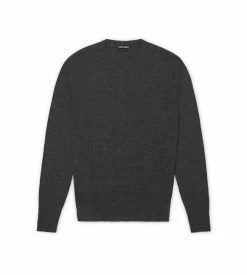 TOM FORD CASHMERE SILK V-NECK - GREY