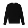 TOM FORD COTTON SILK LINK RIBS CREW NECK - BLACK