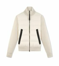 TOM FORD NYLON DOWN MERINO ZIP BLOUSON - HONEY BEIGE