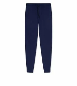 TOM FORD SEAMLESS CASHMERE SWEATPANTS - DARK BLUE