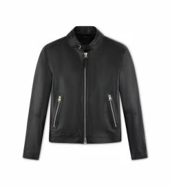 TOM FORD CAFÉ BIKER JACKET - BLACK