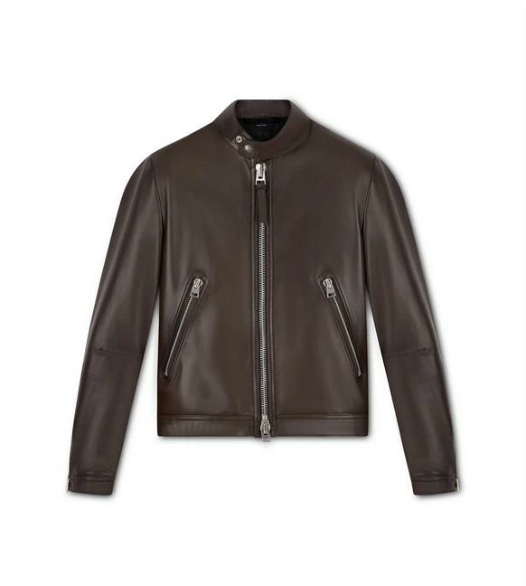TOM FORD NAPPA PLONGE CAFÉ RACER - DARK BROWN
