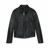 TOM FORD LARGE GRAIN LEATHER COLLAR BLOUSON - BLACK