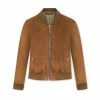 TOM FORD LIGHT SUEDE BOMBER - TOBACCO
