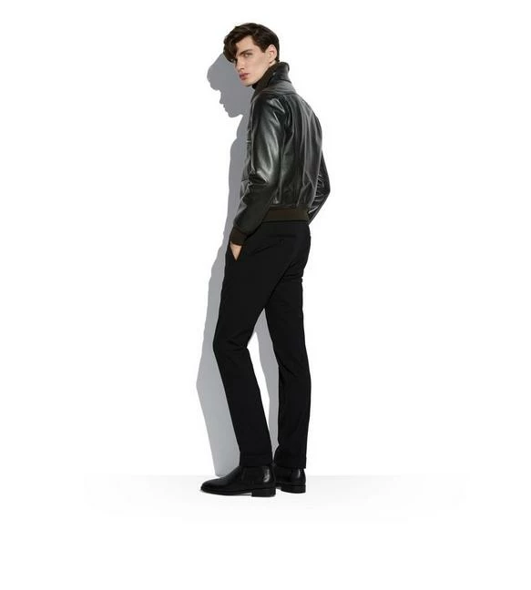 TOM FORD SMALL GRAIN SHEARLING COLLAR FLIGHT BOMBER - BLACK - Image 3