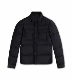 TOM FORD CASHMERE DOWN OUTERSHIRT - NAVY