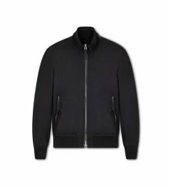 TOM FORD MOHAIR FLUID HOPSACK BLOUSON - BLACK