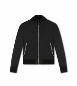 TOM FORD OVATTA FILLED NYLON BLOUSON - BLACK