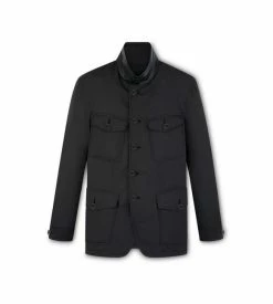 TOM FORD TECHNO FOUR POCKET MILITARY JACKET - BLACK