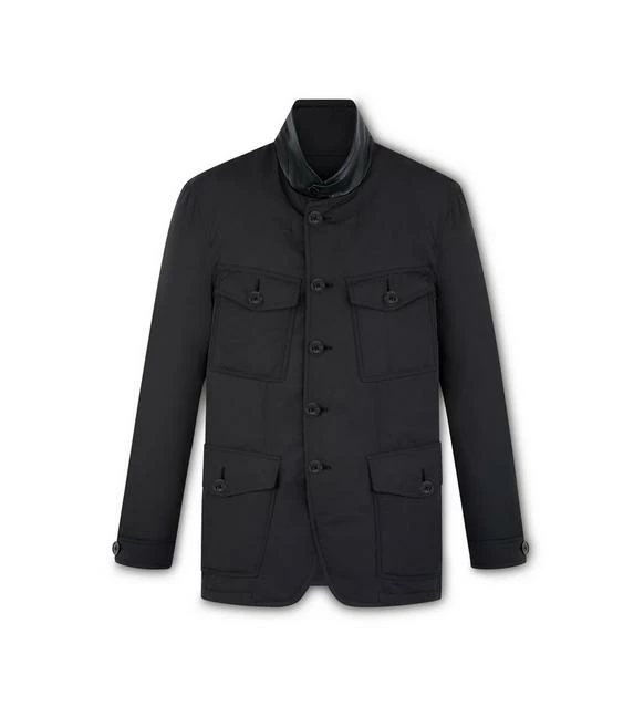 TOM FORD TECHNO FOUR POCKET MILITARY JACKET - BLACK