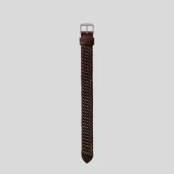 TOM FORD BRAIDED LEATHER STRAP - BURNT UMBER