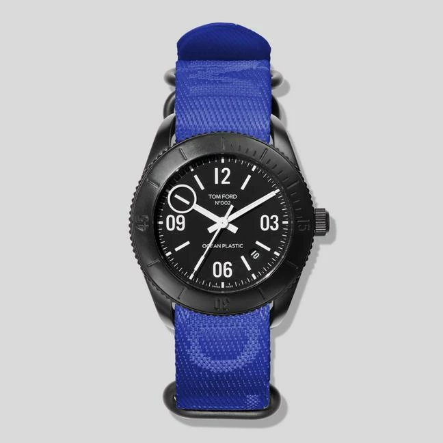 TOM FORD 002 OCEAN PLASTIC SPORT WATCH - BLUE