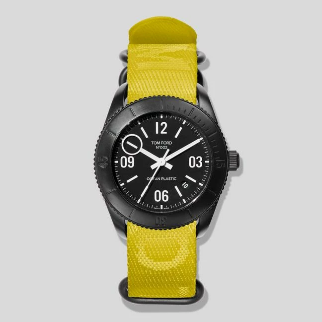 TOM FORD 002 OCEAN PLASTIC SPORT WATCH - YELLOW