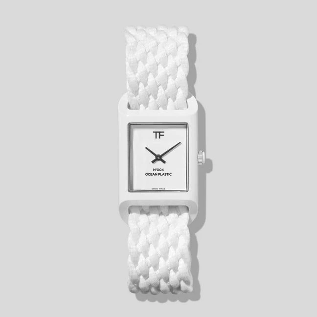 TOM FORD 004 OCEAN PLASTIC WATCH - WHITE