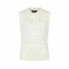 TOM FORD SILK LACE TANK TOP - CHALK