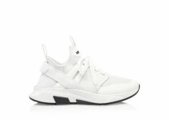 TOM FORD NYLON MESH JAGO LOW TOP - WHITE