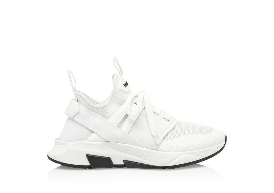 TOM FORD NYLON MESH JAGO LOW TOP - WHITE