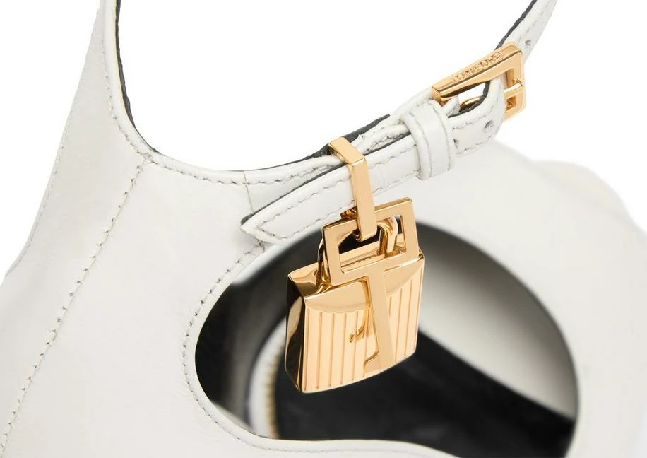 TOM FORD LEATHER PEEP TOE PLATFORM PUMP - CHALK - Image 5