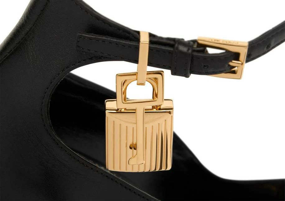 TOM FORD LEATHER PEEP TOE PLATFORM PUMP - BLACK - Image 5