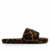 TOM FORD LEOPARD TOWELLING HARRISON SLIDES - CARAMEL/BLACK